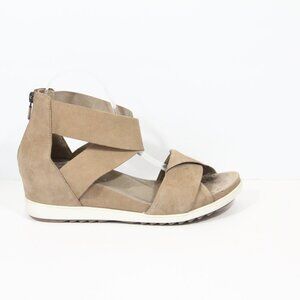 Eileen Fisher Viv Sandals sz 9 Women Platform Leather Shoes Wedge Heel